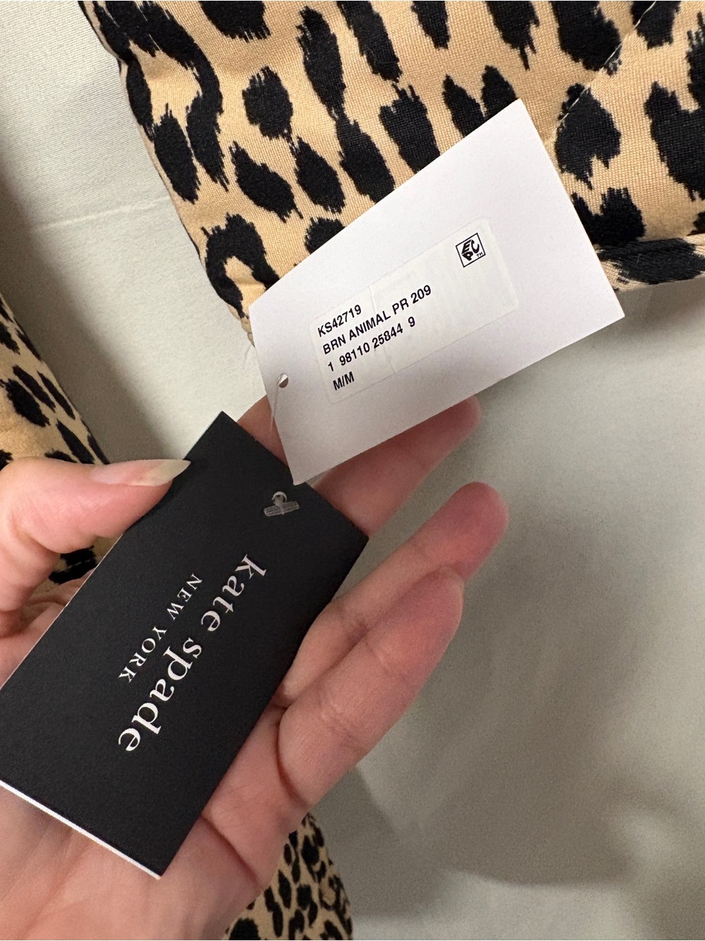 NWT Kate Spade Leopard Robe Size Medium - Picture 3 of 4